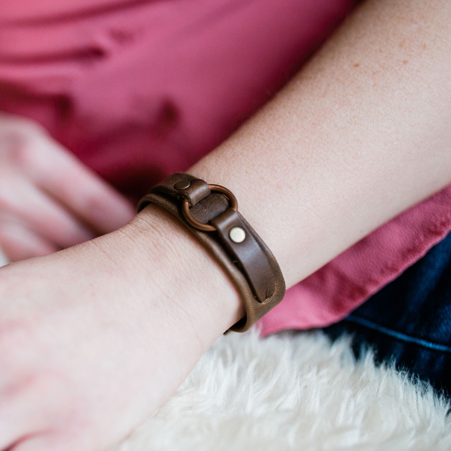 Fair Trade Copper Bridle Leather Bracelet – Lucia's World Emporium