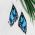 Turquoise Butterfly Wing Fringe Earrings