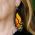 orange butterfly wing earring