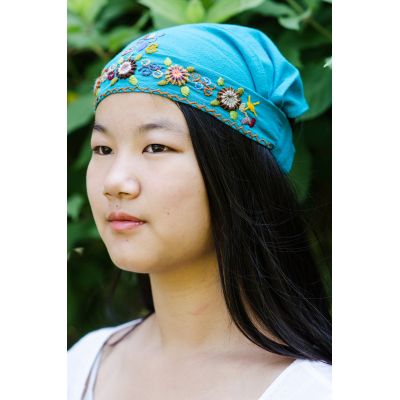 Headband with buttons fair trade face maskHeadband with buttons fair trade face mask