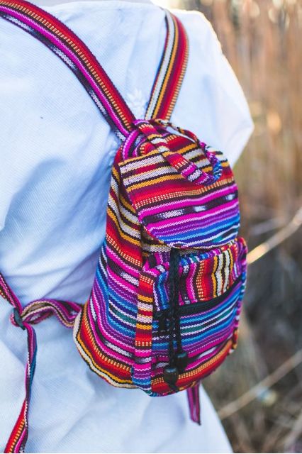 Fair Trade Handmade Guatemalan Ikat Mini Backpack
