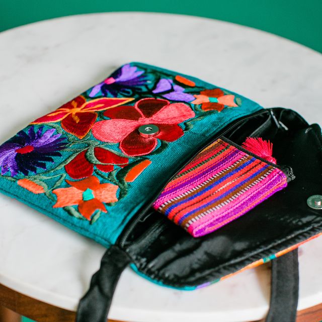 Guatemalan Fair Trade Fiesta Clutch Huipil Ethical Accessories Green Business Sustainable Handbag