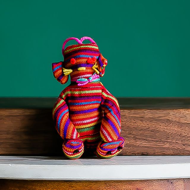 Guatemalan fabric ornaments monkey