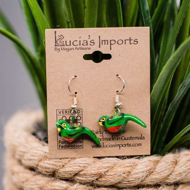 quetzal handmade fair trade guatemalan earring