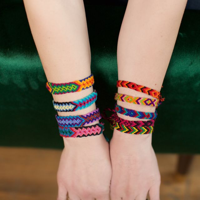 Lucia's Imports Handmade Fair Trade Wide Friendship Bracelet from Guatemala