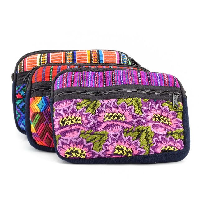 Fair Trade Handmade Guatemalan Oval Two Zipper Bag