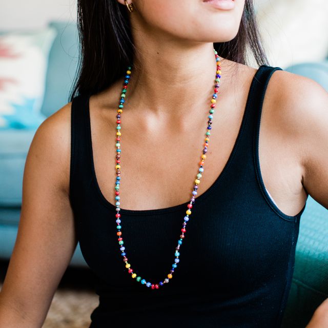 Single Multicolor Necklace fair trade Guatemala