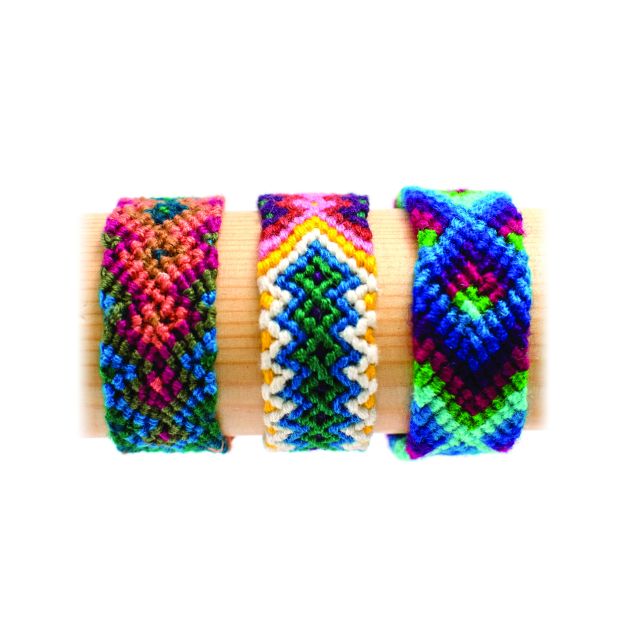 wide Guatemalan friendship bracelet