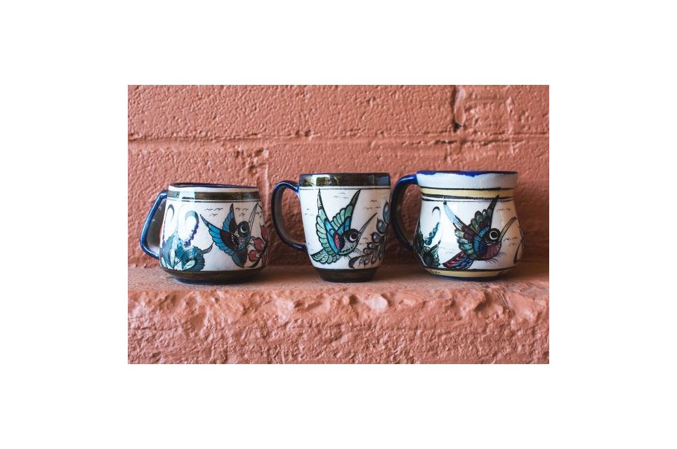 Fair Trade Handmade Guatemalan Ceramic Wild Bird Coffee Mug